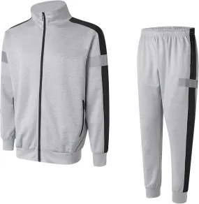 Abovewater Men's Tracksuits Sweatsuits for Men Set Track Suits 2 Piece Casual Athletic Jogging Warm Up Full Zip Sweat Suits