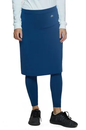 Navy Ankle-Length Snoga Athletic Skirt with Tailored Fit