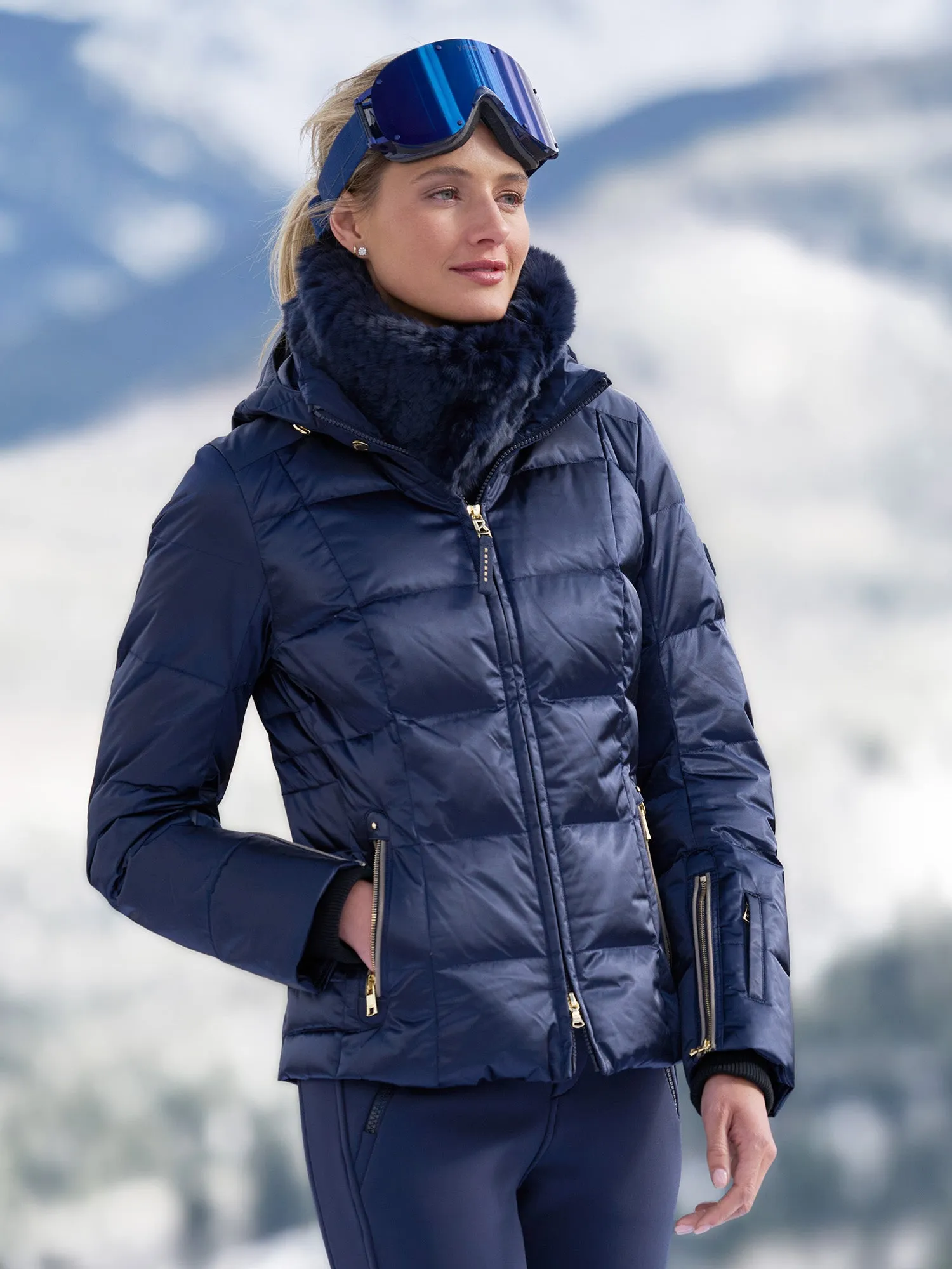 Anne Sport Elegant Satin Down Ski Jacket