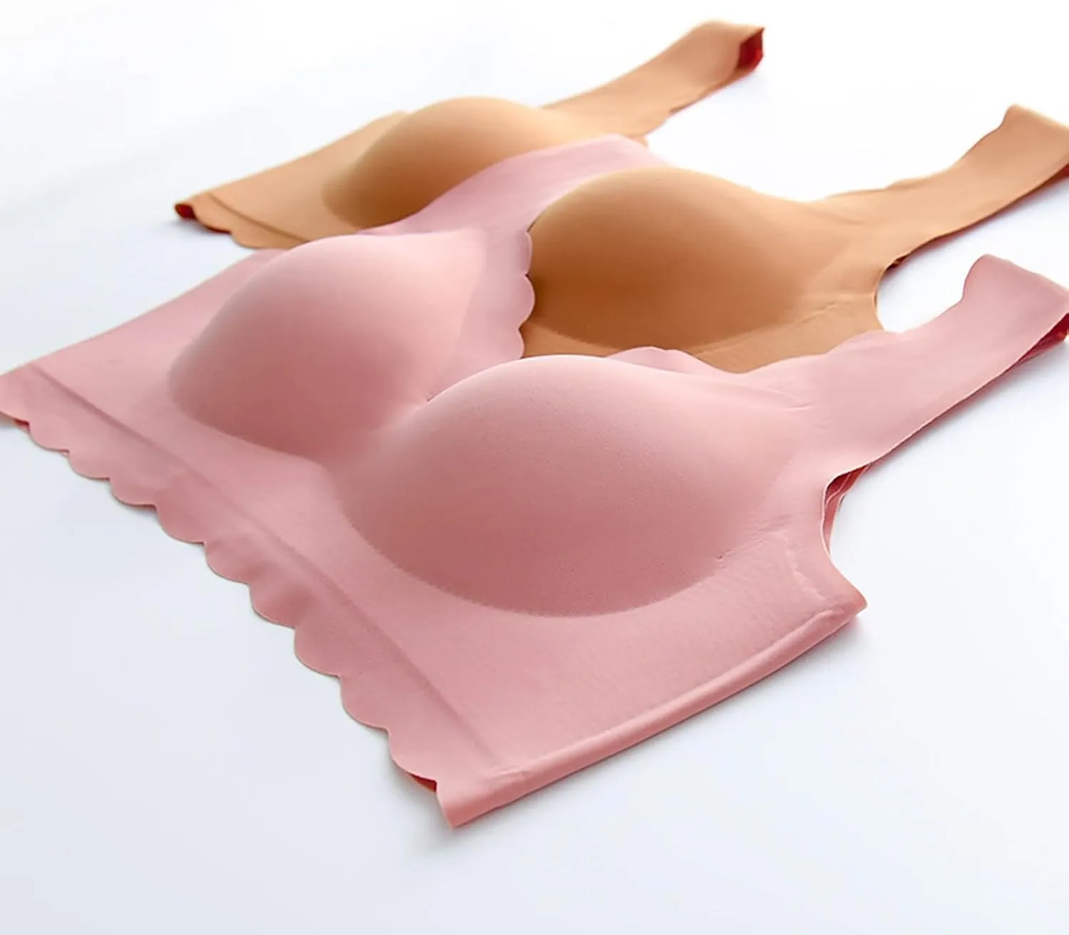 Athletic Sports Bra and Sexy Transparent Shoulder Strap Cordless Backless Spongeless with Sports Bra for Women