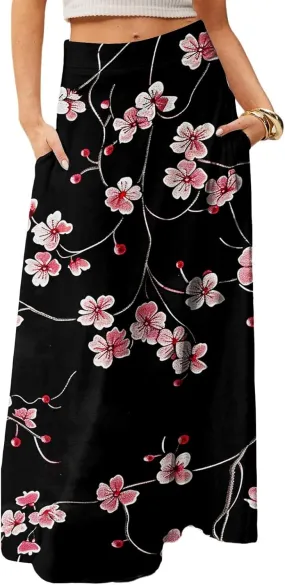 Beach Skirts for Women, Summer Elegantes Maxi Casual Trendy Womens Skirts