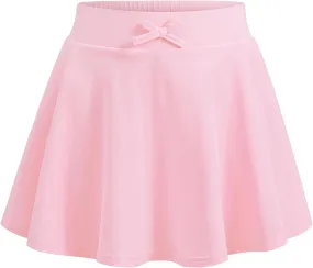 BOOPH Girls Skirts Kids Casual Mini Skorts Toddler Athletic Uniform Skirts with Pockets