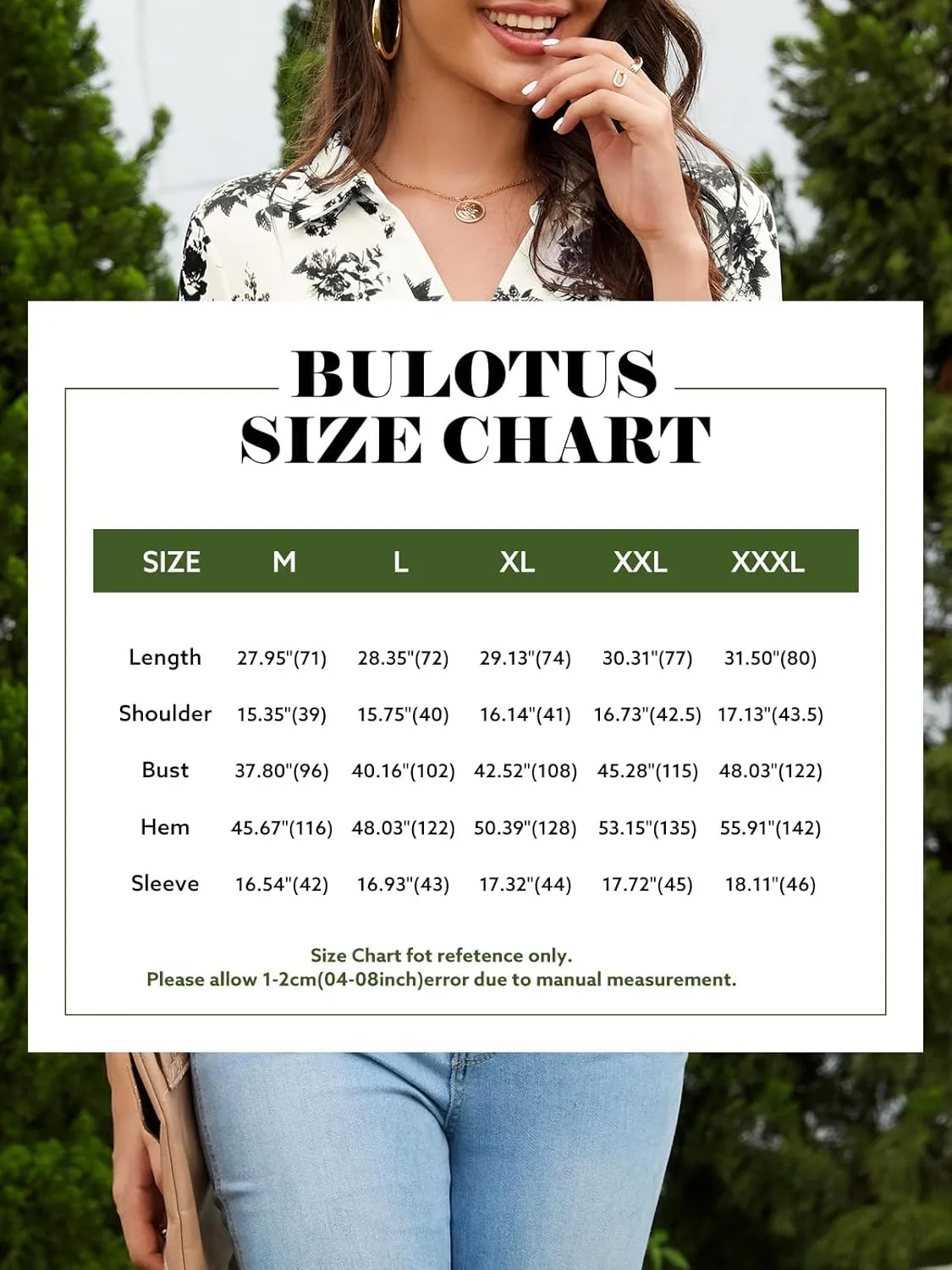 Bulotus Women's 3/4 Sleeve Tunic Shirts Business Casual Blouses V Neck Work Tops
