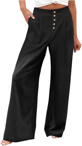 Cargo Pants for Women Women High Waist Casual Work Business Casual High Waisted Dressy Pants Flowy Trousers Office
