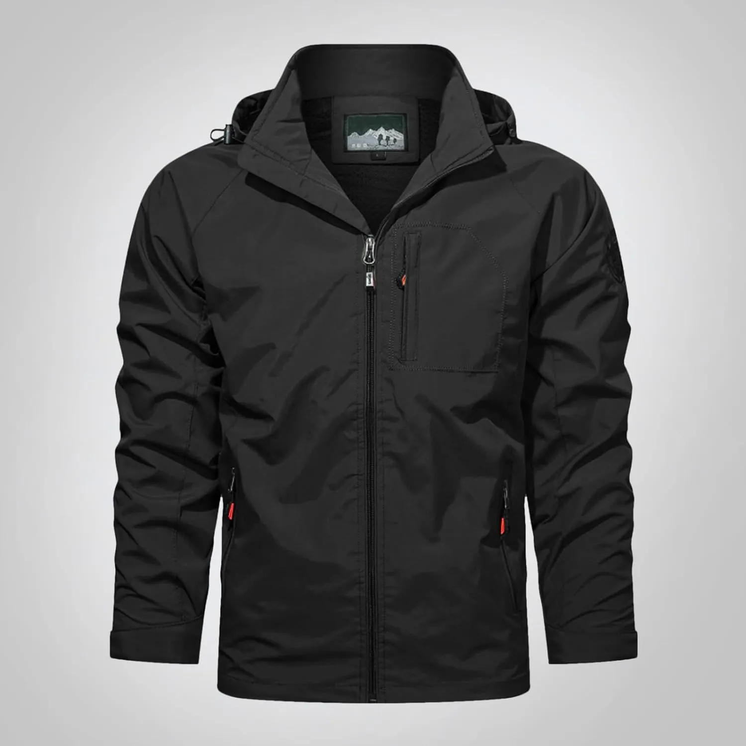 Cycling Raincoats Mens Skiing Jackets Casual Stand Collar Jackets Mountain Windbreaker Hooded Coat Work Coats