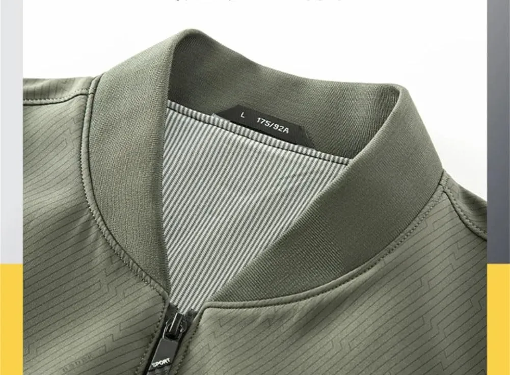 Disimlarl Men Stand Collar Slim Fit Windbreaker Jackets Casual Solid Color Social Jackets Business Office Dress Coat