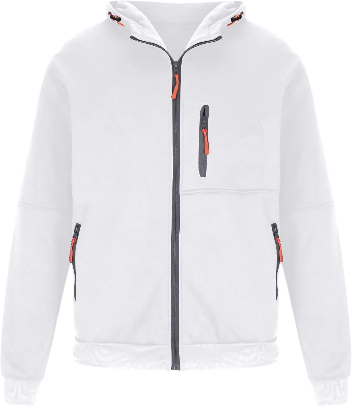 Fleece Hoodies for Men Zipper Lightweight Spring Fall Long Sleeve Active Mens Jackets Sports Full Zip Sweatshirts