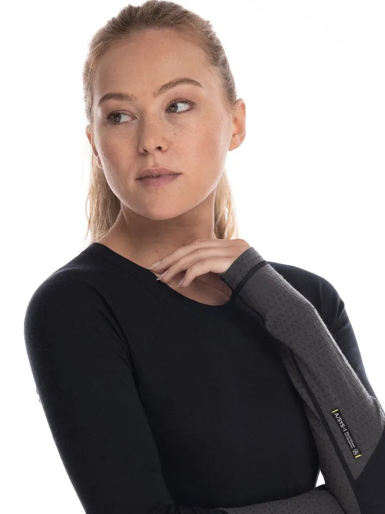 Goldhill 125 Zoned Crew Top - Black/Ash