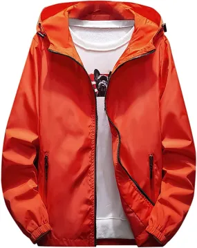 Jackets for Men Men's Fall Winter Casual Color Plus Size Hoodie Zipper Outdoor Coats Jackets