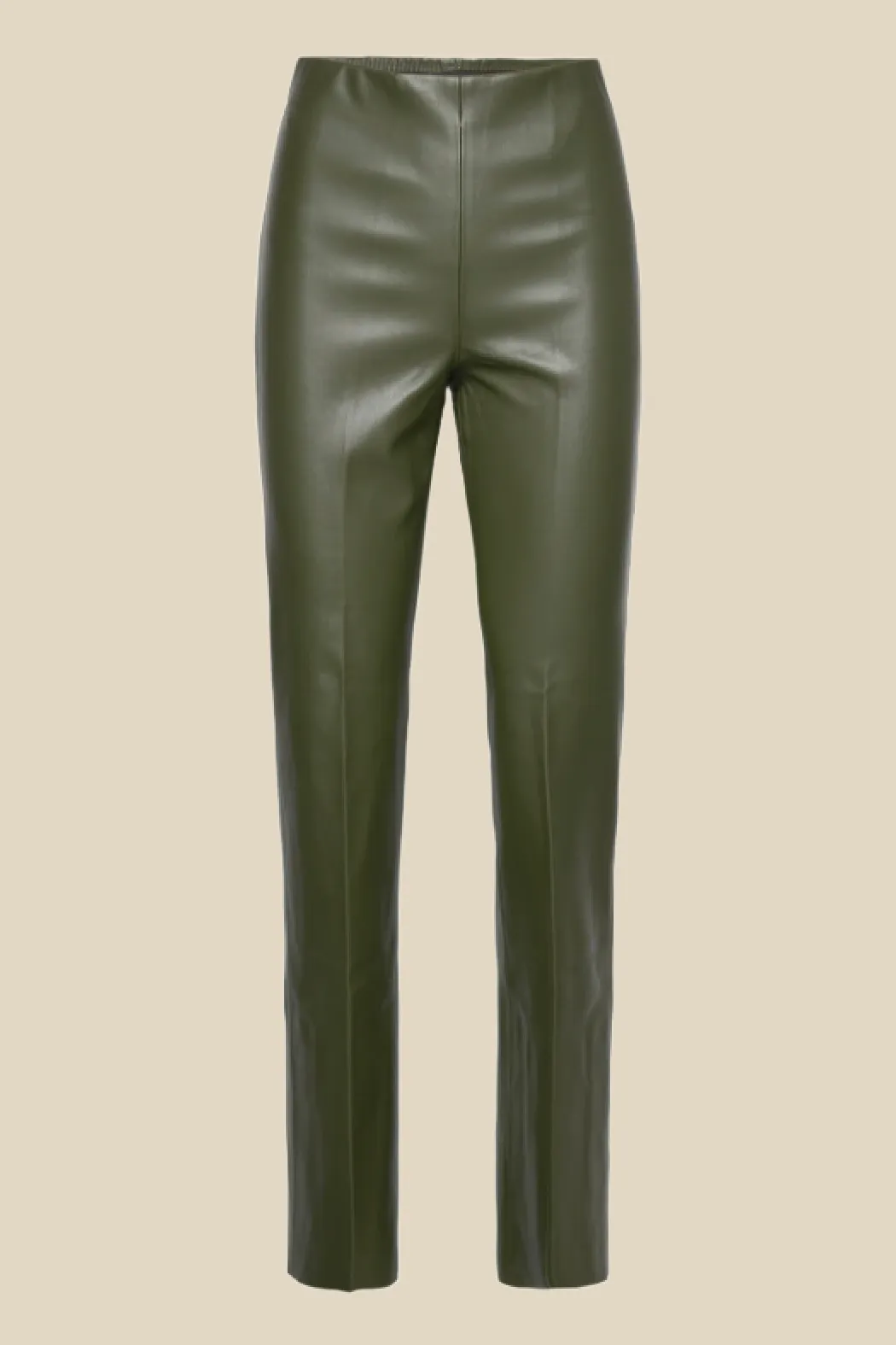 Sleek Kaylee Faux Leather Straight-leg Pants