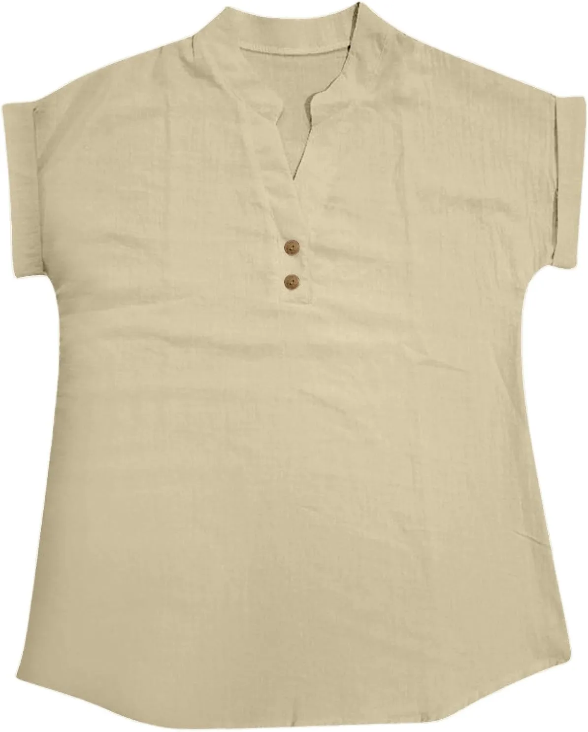 Linen Shirts for Women 2025 Summer Casual Button Down V Neck Short Sleeve Tops Comfy Trendy Business Casual Blouses