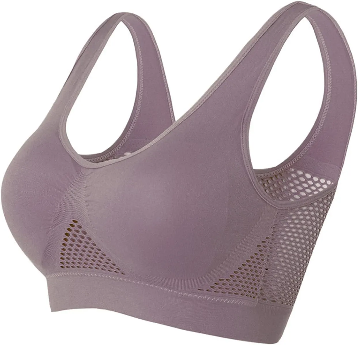 Lingerie Sports Bras for Women Plus Size 2023 New Breathable and Comfortable Mesh Sports Bra Wirefree Removable Cups