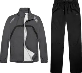 Little Donkey Andy Women Lightweight Running Jacket 2 Pieces Set, Full Zip Track Sports Suits for Cycling, UV Protection