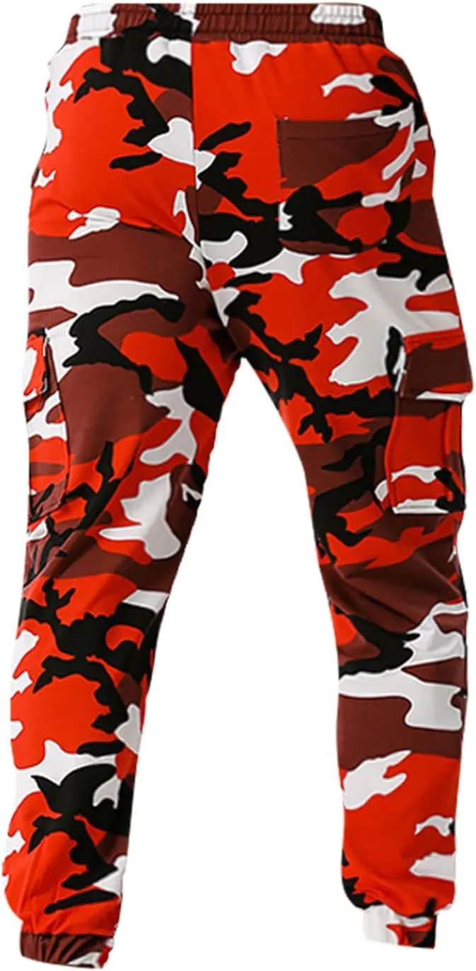 Man Pants for Men Men's Patchwork Camouflage Jogging Pants Outdoor Sports Fitness Sweatpants