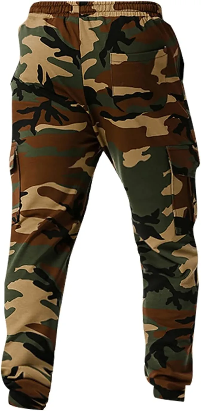 Man Pants for Men Men's Patchwork Camouflage Jogging Pants Outdoor Sports Fitness Sweatpants