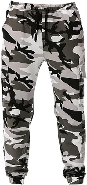 Man Pants for Men Men's Patchwork Camouflage Jogging Pants Outdoor Sports Fitness Sweatpants
