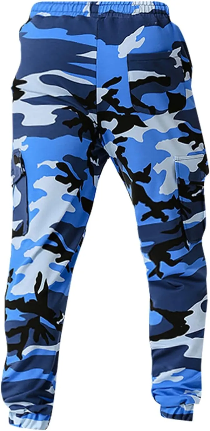Man Pants for Men Men's Patchwork Camouflage Jogging Pants Outdoor Sports Fitness Sweatpants