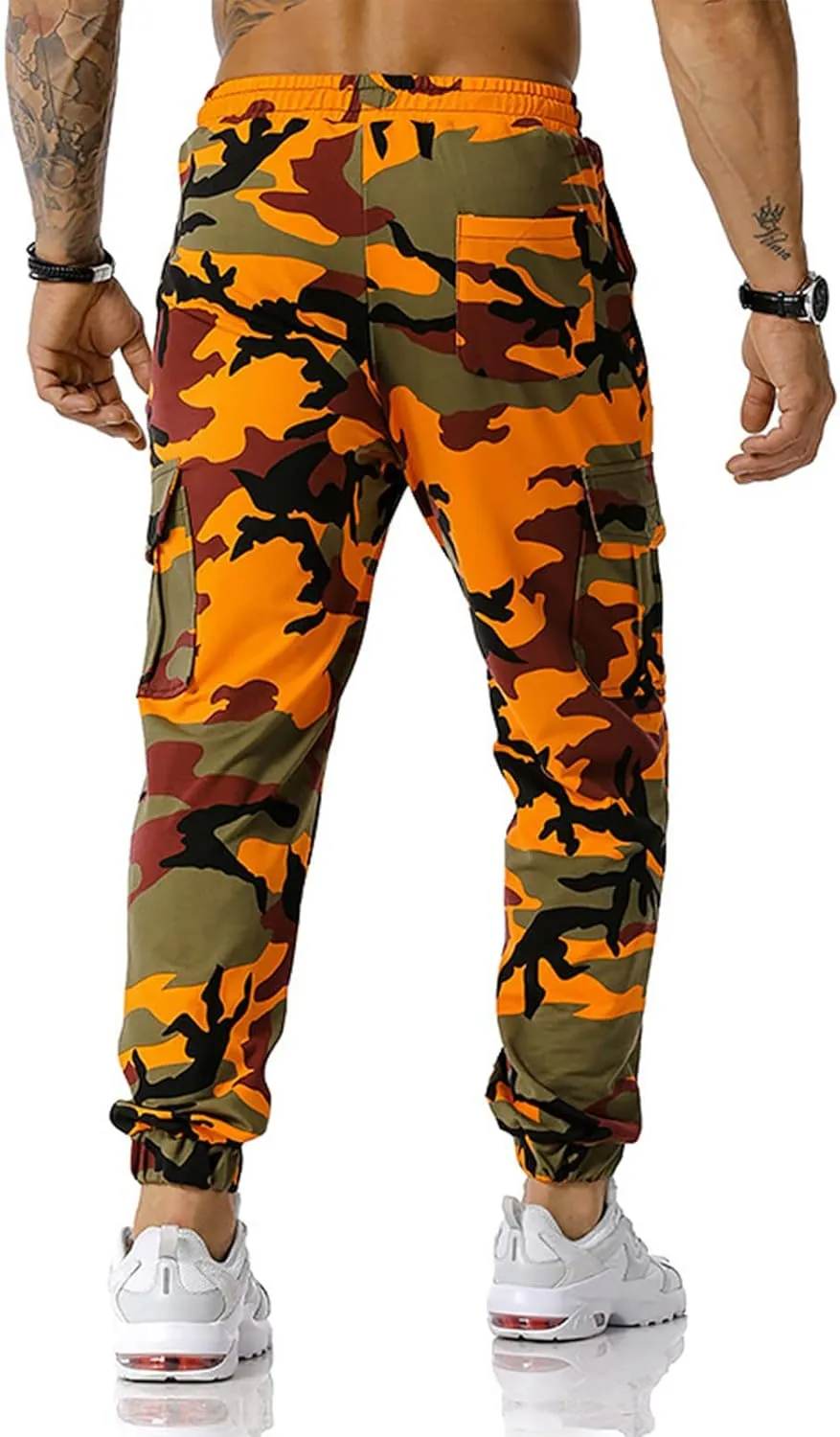 Man Pants for Men Men's Patchwork Camouflage Jogging Pants Outdoor Sports Fitness Sweatpants
