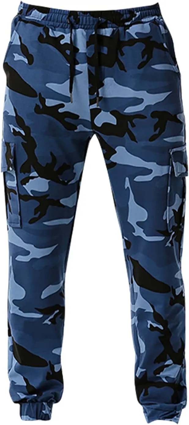 Man Pants for Men Men's Patchwork Camouflage Jogging Pants Outdoor Sports Fitness Sweatpants