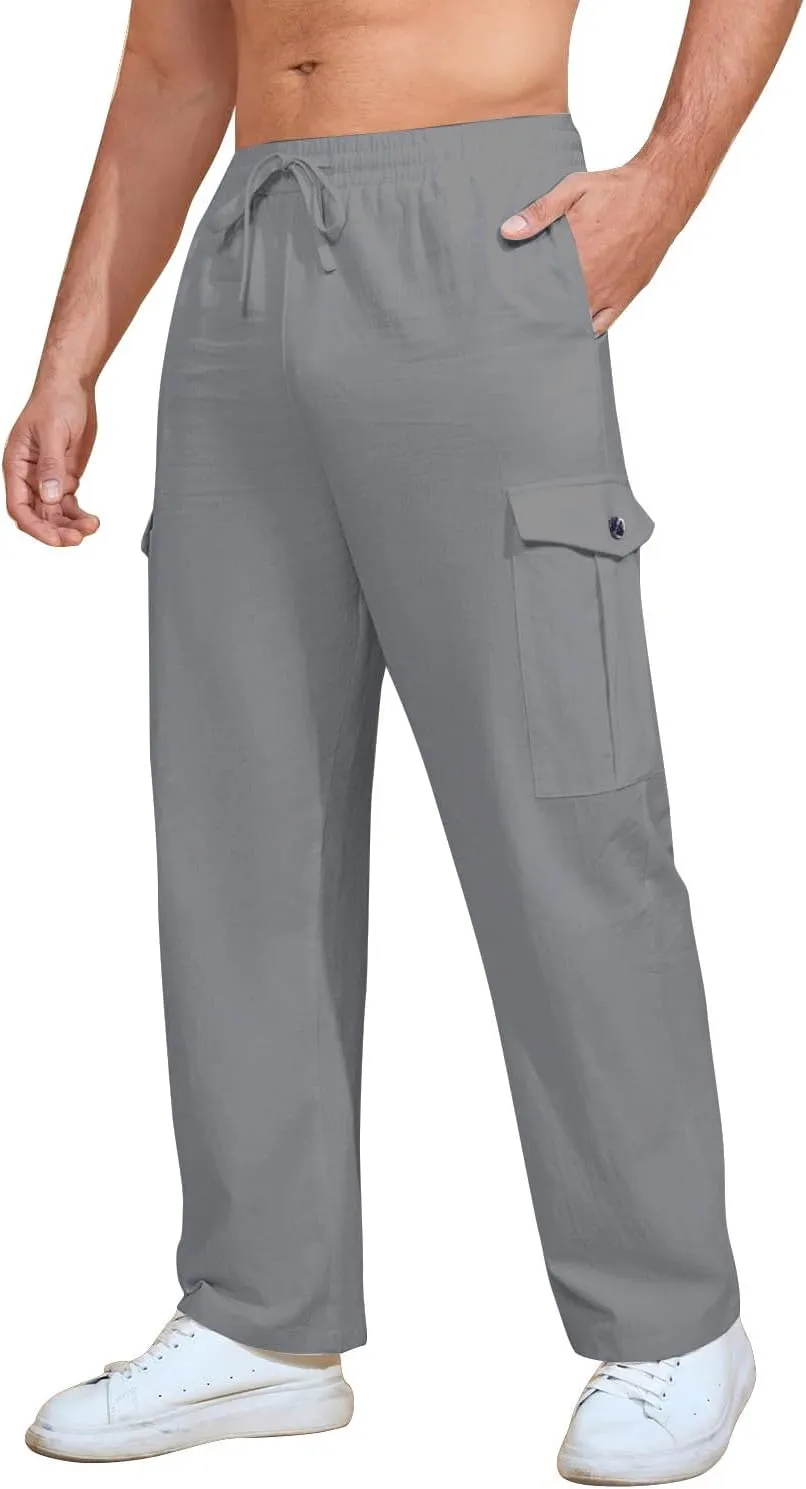 Mens Casual Pants Cargo Pants Men Wide Leg Baggy Going Out Athletic Outdoor Lightweight Casual Fishing