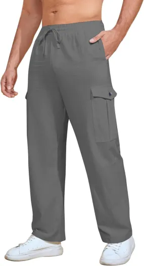 Mens Casual Pants Cargo Pants Men Wide Leg Baggy Going Out Athletic Outdoor Lightweight Casual Fishing