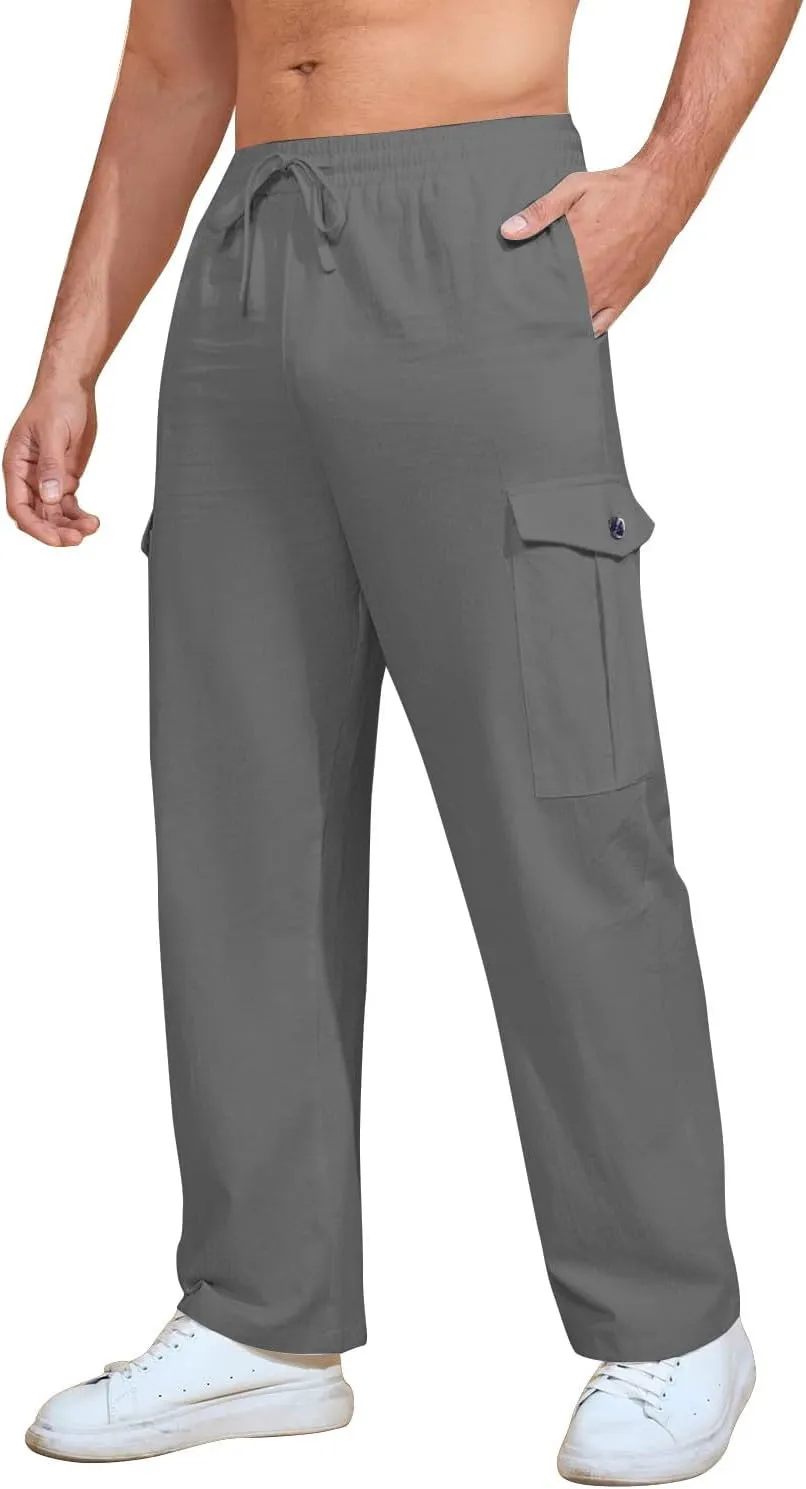 Mens Casual Pants Cargo Pants Men Wide Leg Baggy Going Out Athletic Outdoor Lightweight Casual Fishing