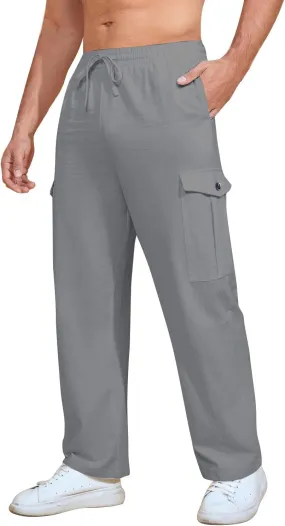 Mens Casual Pants Cargo Pants Men Wide Leg Baggy Going Out Athletic Outdoor Lightweight Casual Fishing