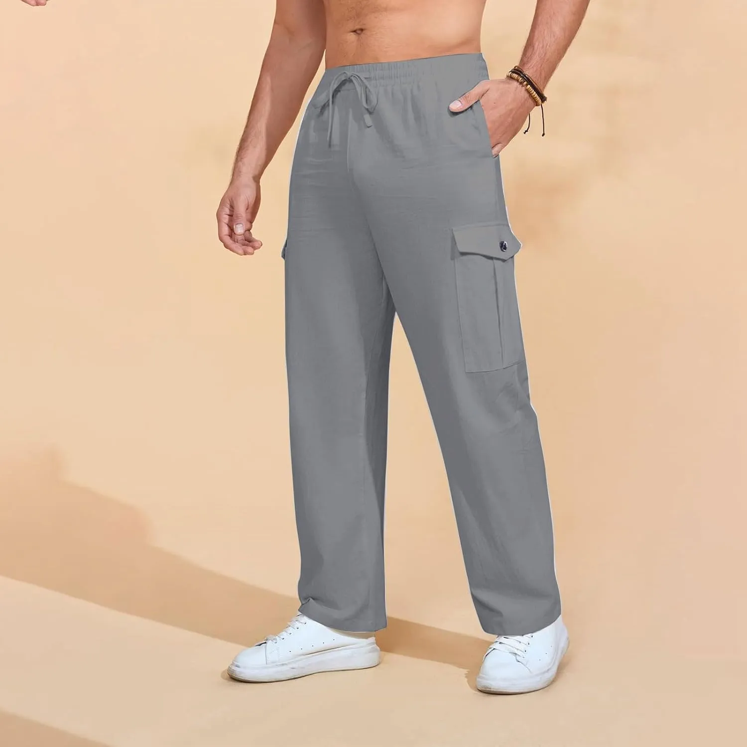Mens Casual Pants Cargo Pants Men Wide Leg Baggy Going Out Athletic Outdoor Lightweight Casual Fishing