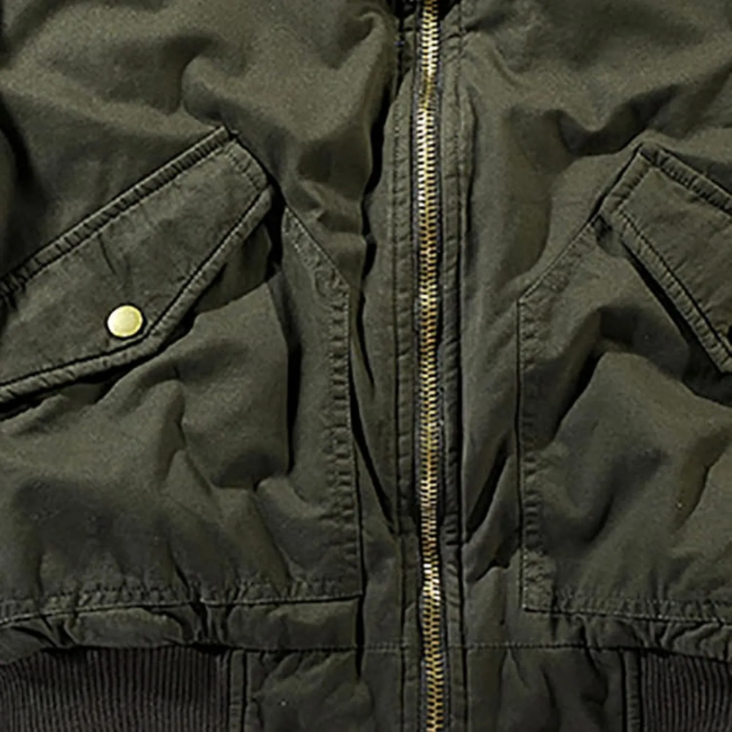 Men's Short Parka Jacket Sherpa Lined Bomber Jackets Outwear Thicken Winter Casual Windbreaker Solid Color Military Jackets