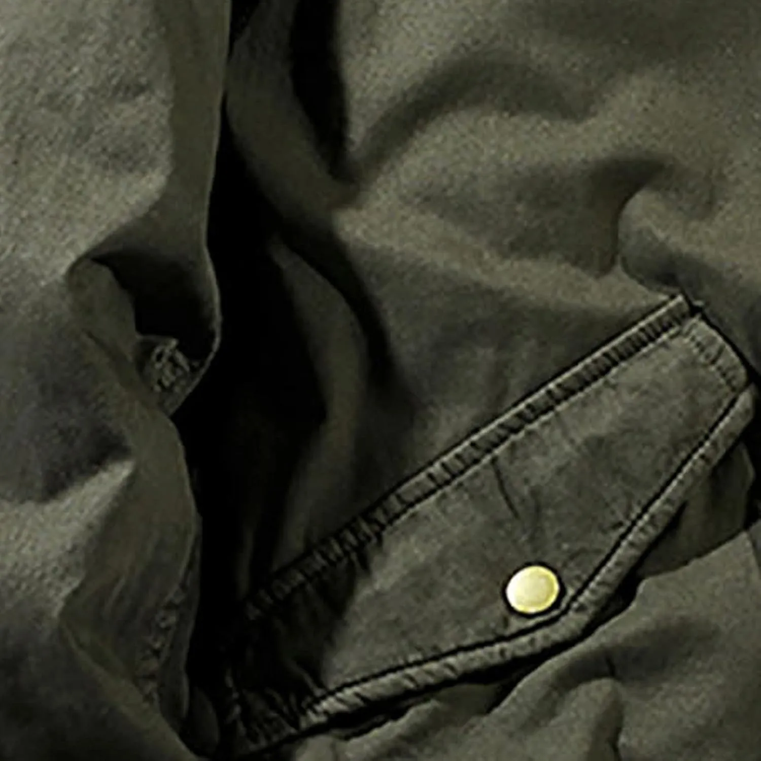 Men's Short Parka Jacket Sherpa Lined Bomber Jackets Outwear Thicken Winter Casual Windbreaker Solid Color Military Jackets