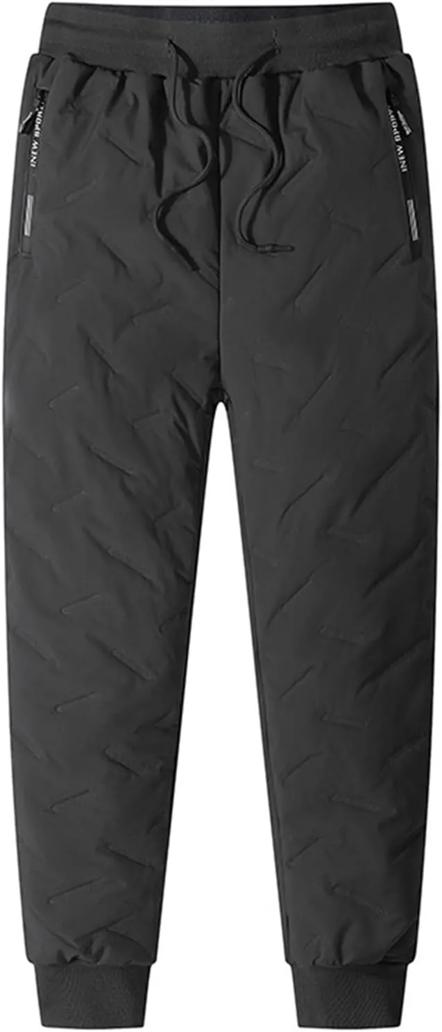 Men's Winter Fleece Pants, Sports Jogger Pants, Warm Sherpa Lined Sweatpants, Thicken Athletic Pants