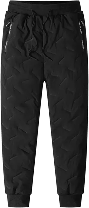 Men's Winter Fleece Pants, Sports Jogger Pants, Warm Sherpa Lined Sweatpants, Thicken Athletic Pants