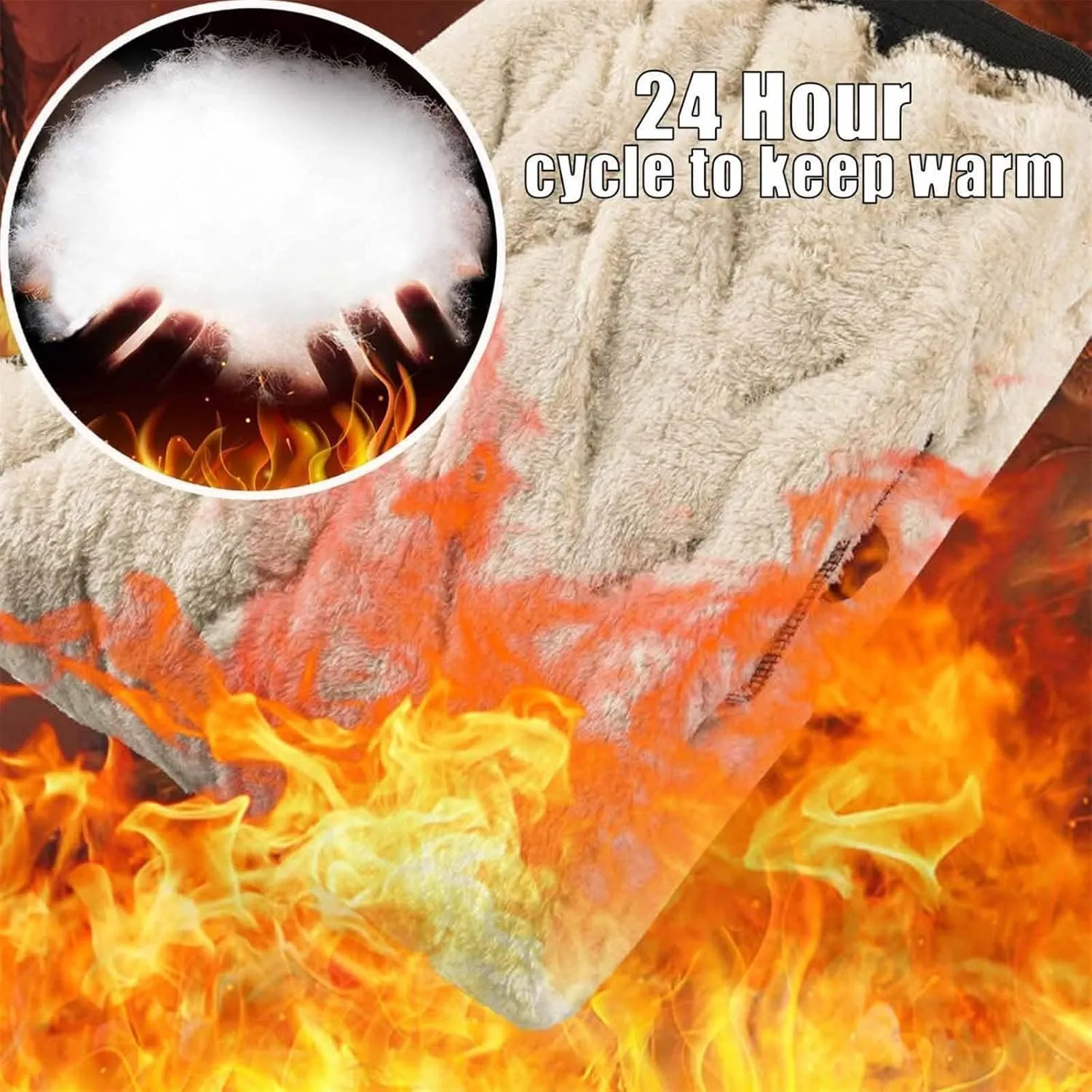Men's Winter Fleece Pants, Sports Jogger Pants, Warm Sherpa Lined Sweatpants, Thicken Athletic Pants