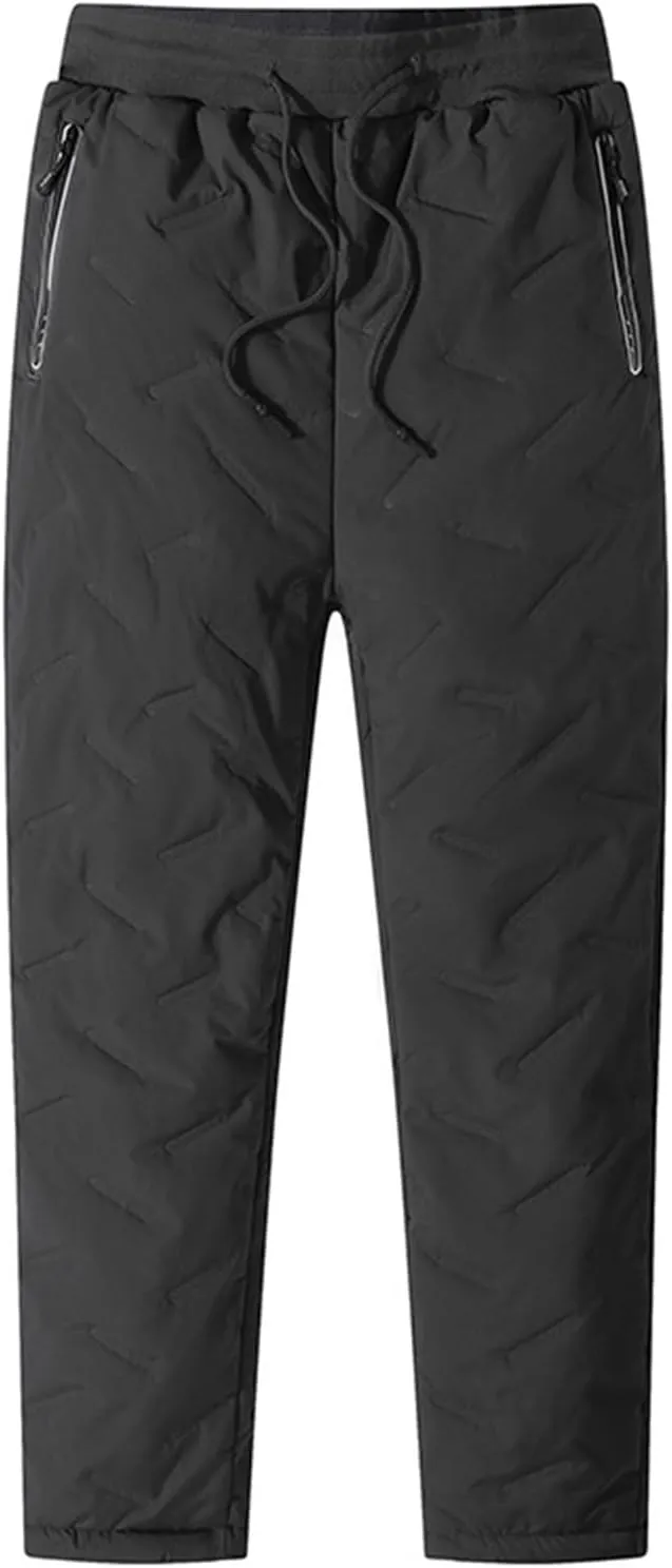 Men's Winter Fleece Pants, Sports Jogger Pants, Warm Sherpa Lined Sweatpants, Thicken Athletic Pants