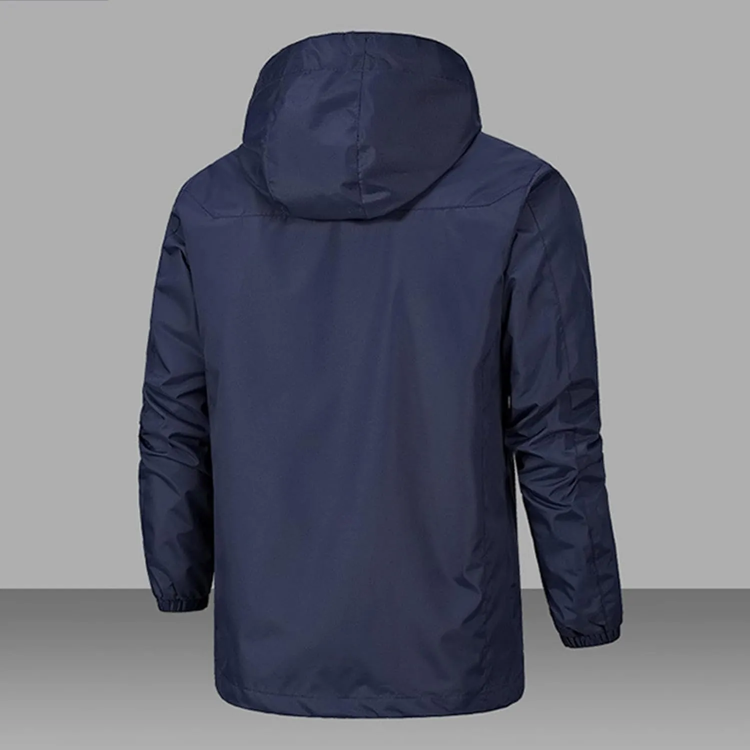 MIDOO Mens Jackets Casual Stylish Casual Hooded Long Sleeve Zipper Thin Lightweight Coat Jacket Hiking Outdoor Windbreaker