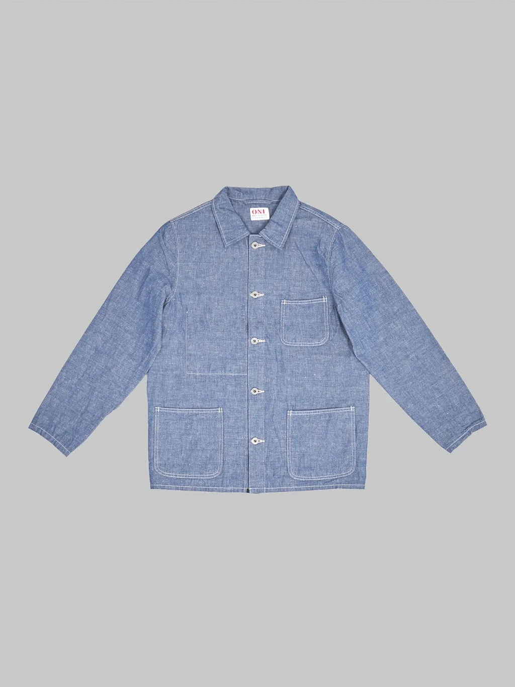 Premium ONI Denim 8.3oz Heavy Chambray Blue Gray Coverall