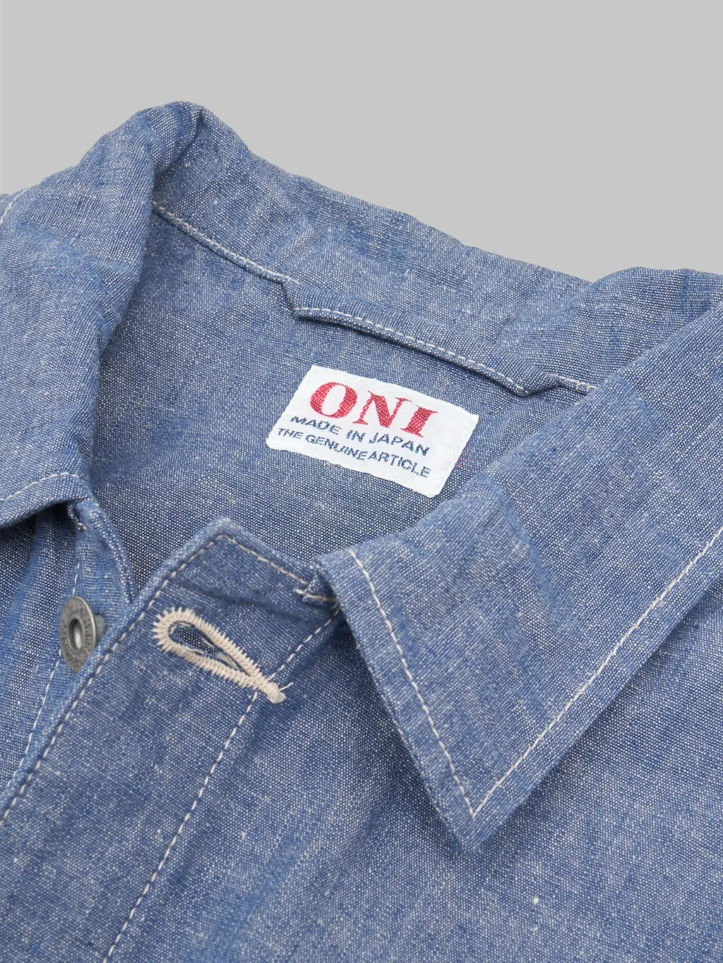 Premium ONI Denim 8.3oz Heavy Chambray Blue Gray Coverall