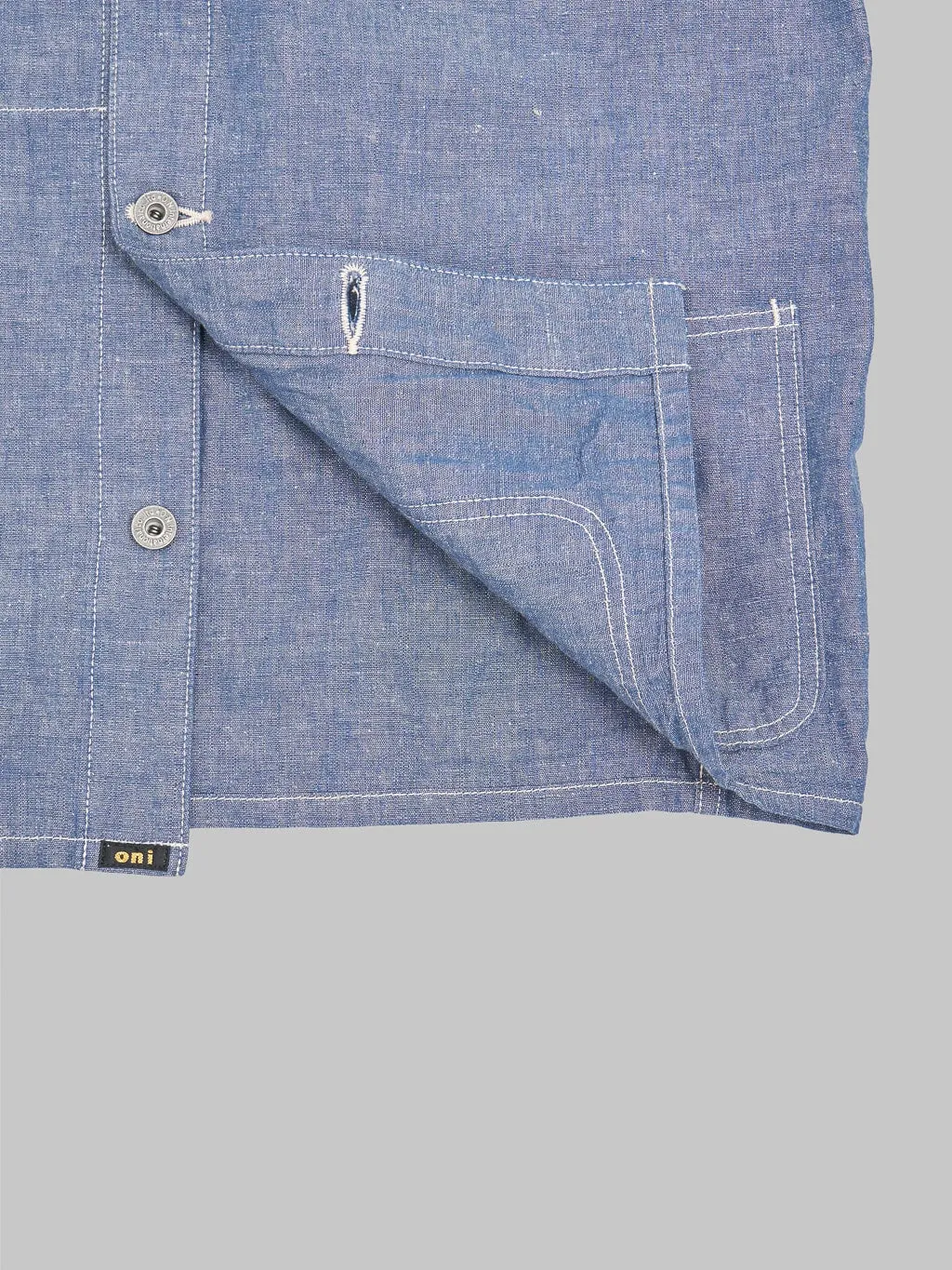 Premium ONI Denim 8.3oz Heavy Chambray Blue Gray Coverall