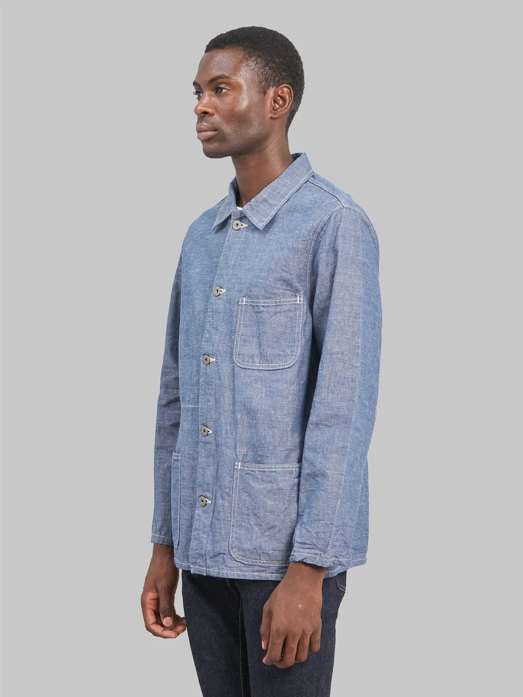 Premium ONI Denim 8.3oz Heavy Chambray Blue Gray Coverall