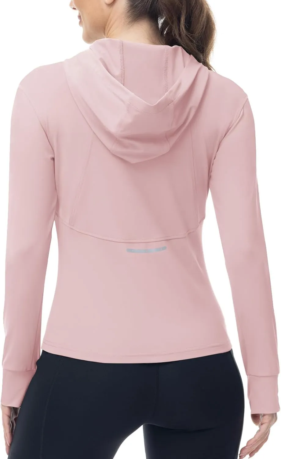 Rdruko Women's Lightweight Workout Jackets Full Zip Sports Gym Jackets for Women Slim Fit Yoga Jacket with Thumb Holes