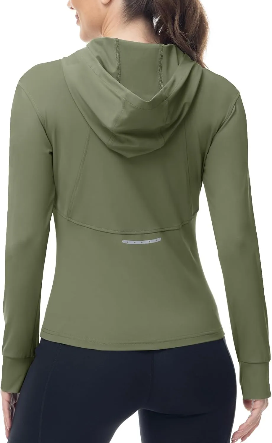 Rdruko Women's Lightweight Workout Jackets Full Zip Sports Gym Jackets for Women Slim Fit Yoga Jacket with Thumb Holes