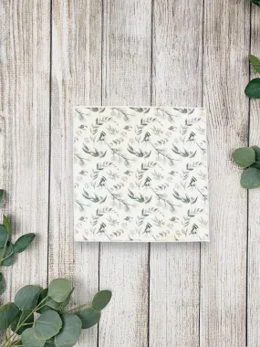 Sage Floral Pocket Square