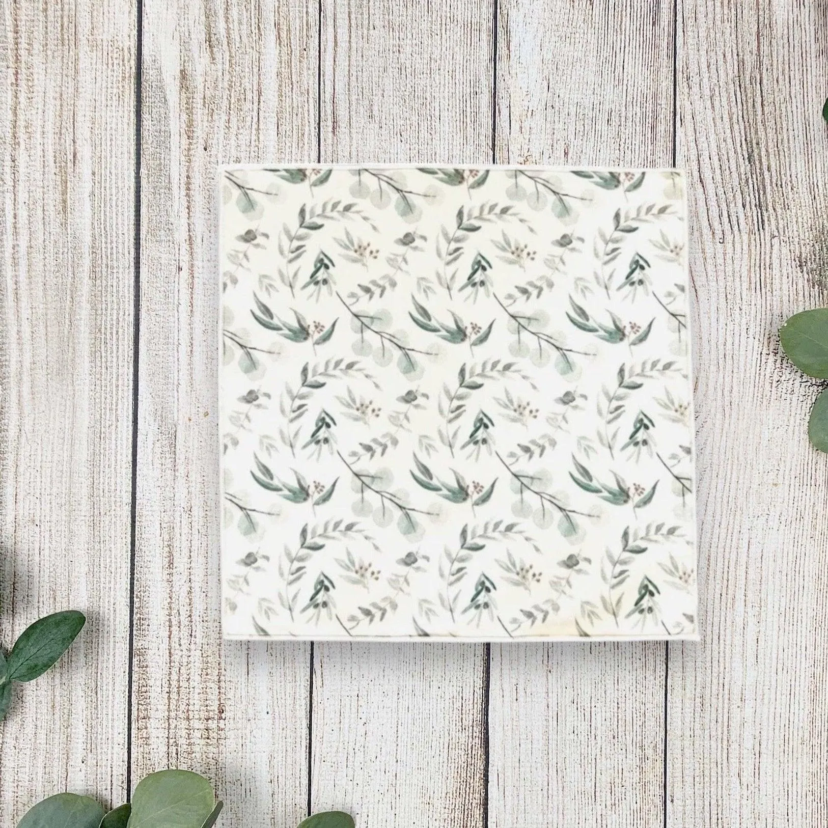 Sage Floral Pocket Square