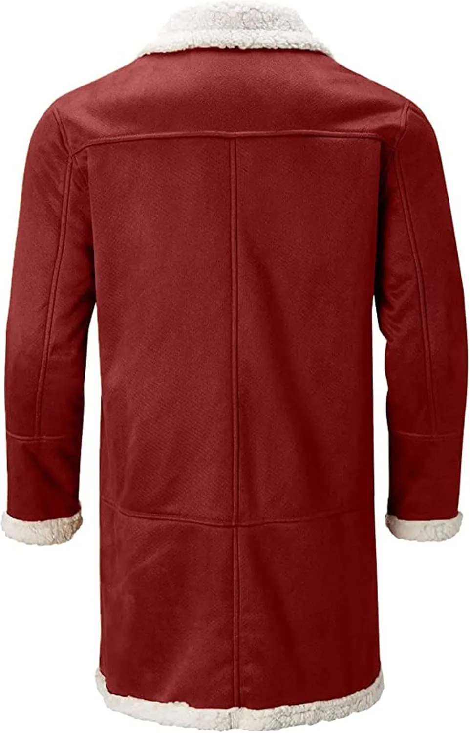 Sport Jackets for Men Men's Casual Cardigan Fleece Lined Solid Buttons Wool Long Sleeve Trench Coat Jackets