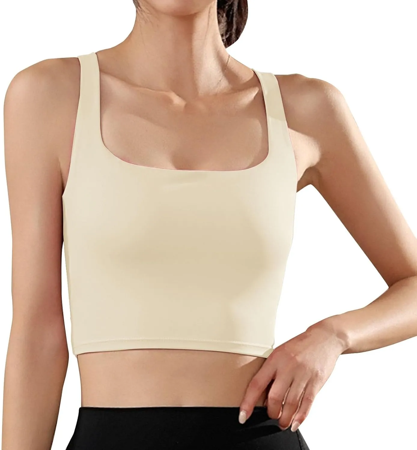 Sports Bras Women's Yoga Bra Solid Color High Elasticity Detachable Chest Pad Beautiful Back Yoga Sports Bra Yoga