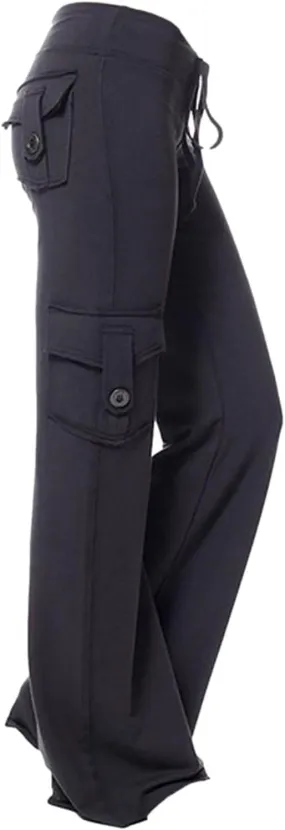 Wide Leg Yoga Pants for Women Casual High Waisted Casual leggings Pants with pockets Workout Lifting Joggers Apparel