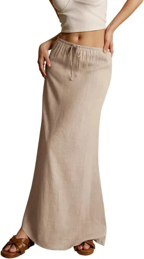 Womens Long Skirt 2025 Summer Casual Trendy Beach Western Skirts Music Festival Outfits Hippie Clothes