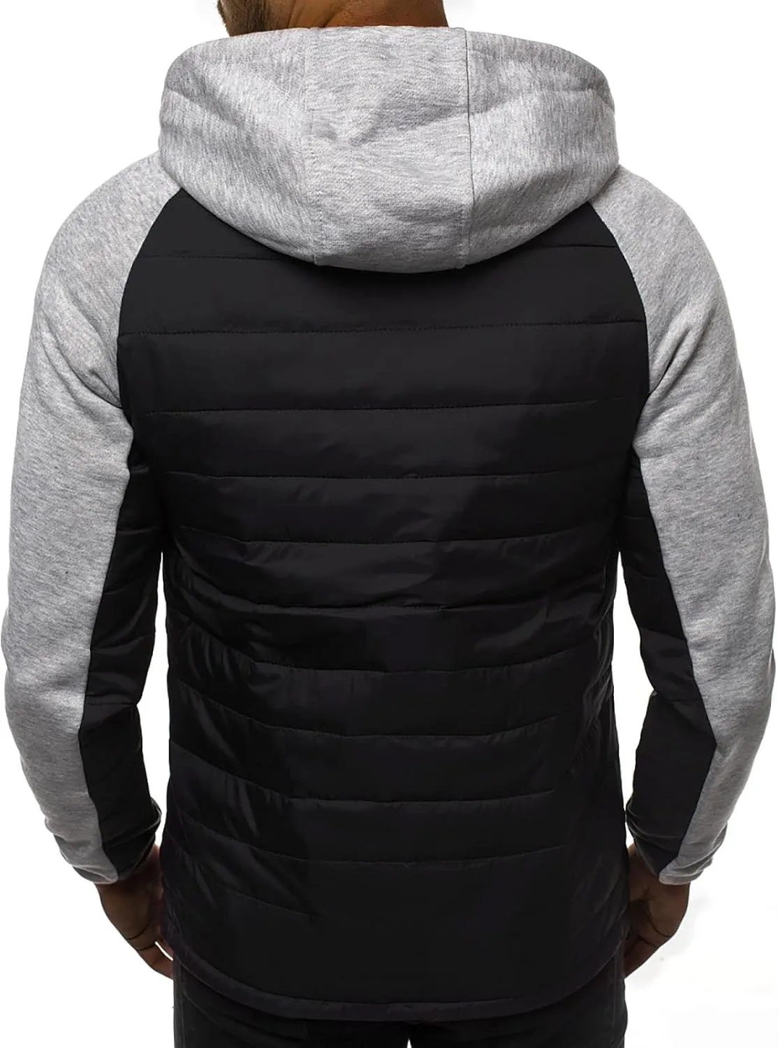 Ymosrh Coats for Men Men's Casual Camouflage Sports Sweatshirt Long Sleeve Zipper Hooded Jacket Coat Leather